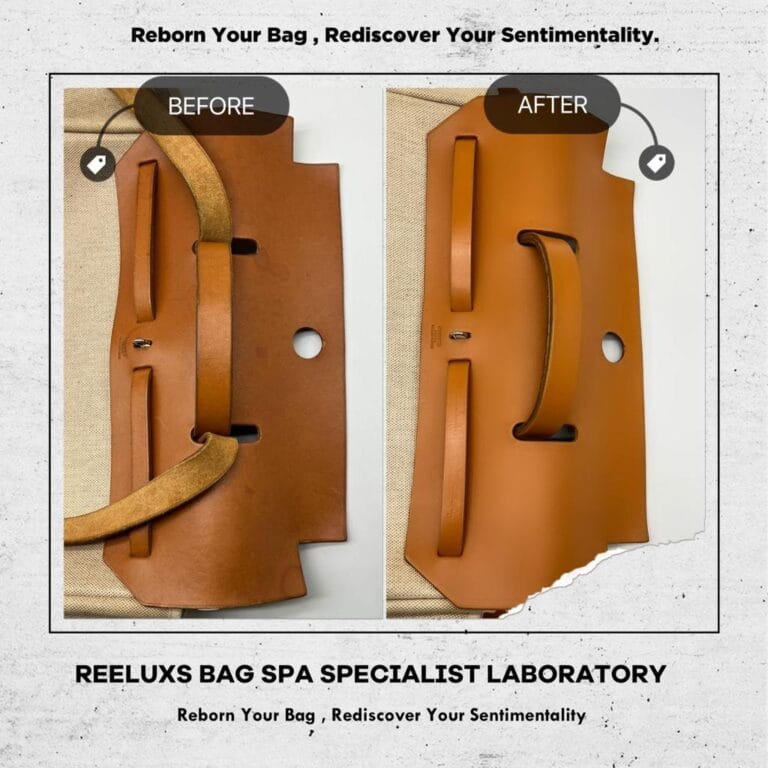 Hermes Herbag Leather Cover Stain Restoration