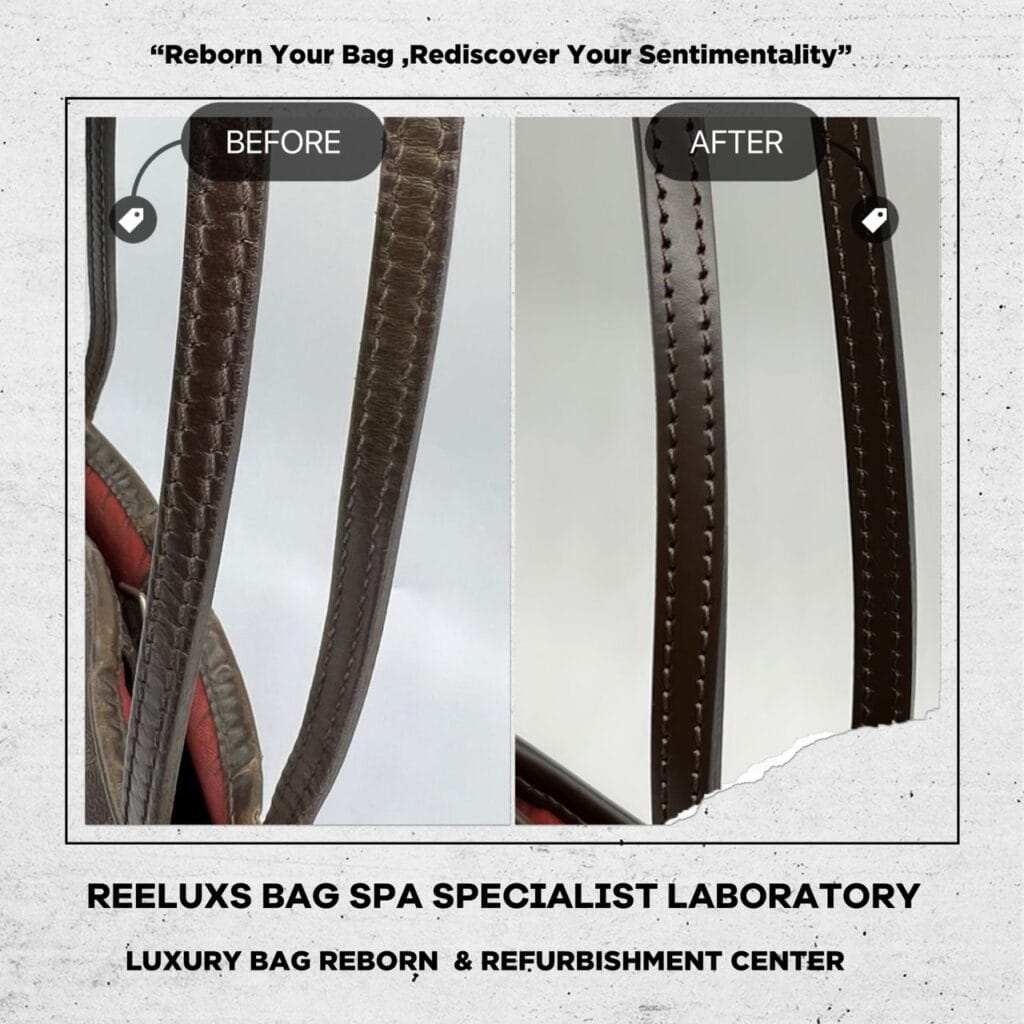 Expert Refurbishment for LOUIS VUITTON NEVERFULL DAMIER MM: Repairing Cracked Leather &… — frame 17