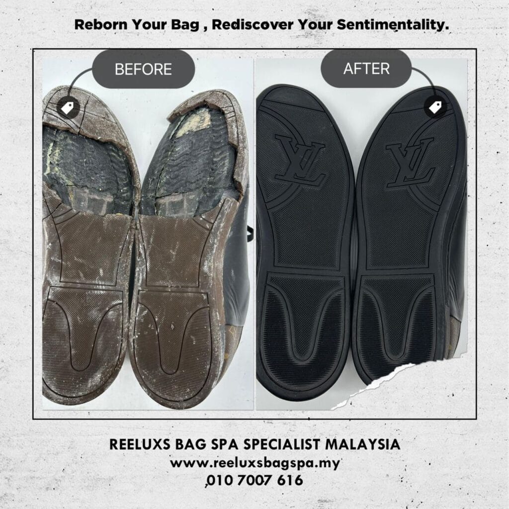 LOUIS VUITTON SHOES Restoration | Sole Oxidation — frame 1