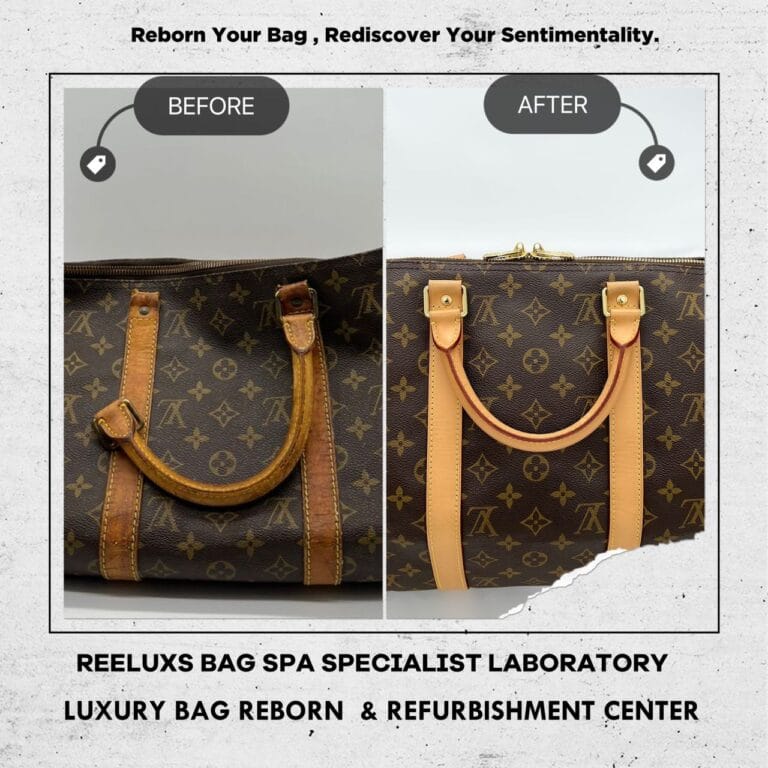 LOUIS VUITTON Keepall Monogram Entire Vachetta Oxidation Refurbishment