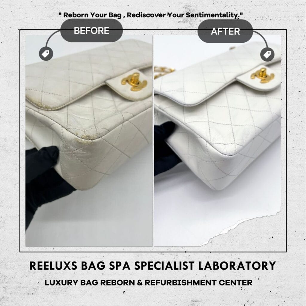 Double Flap Bag Restoration: Color Renewal & Chain — frame 2