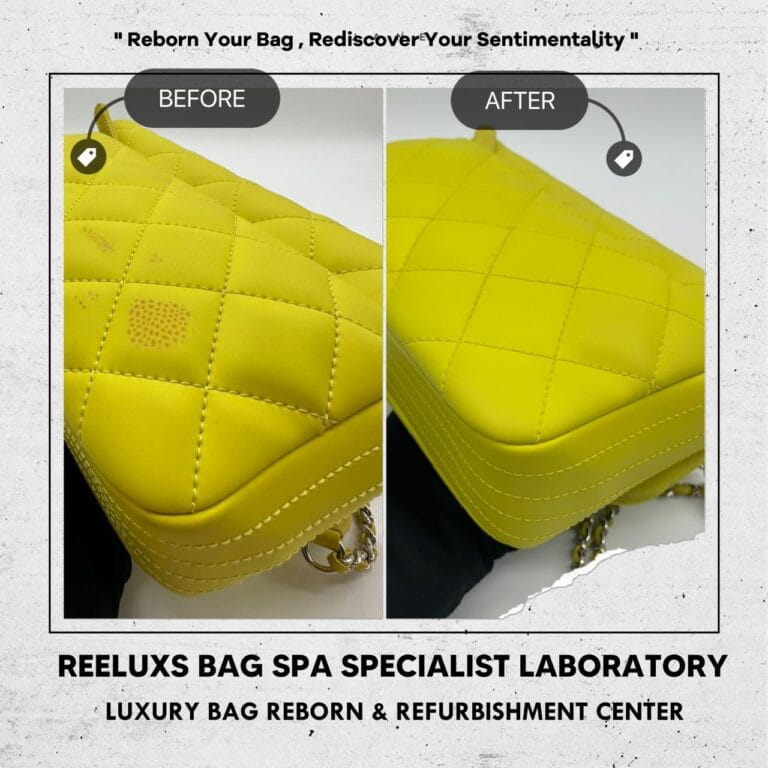 Chanel Leather Crossbody Bag Color Transfer Damaged Color Restoration