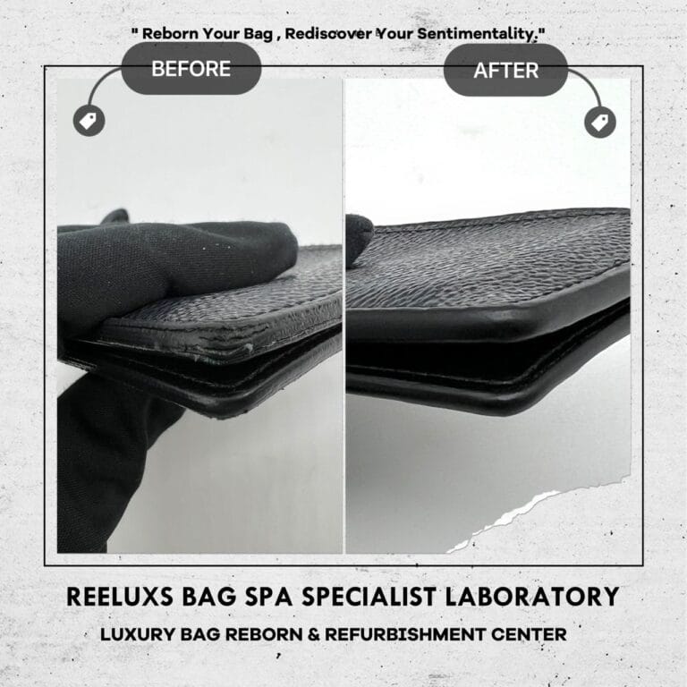 Louis Vuitton Men’s Organizer Wallet Repair: Oil Edge Damage Replacement