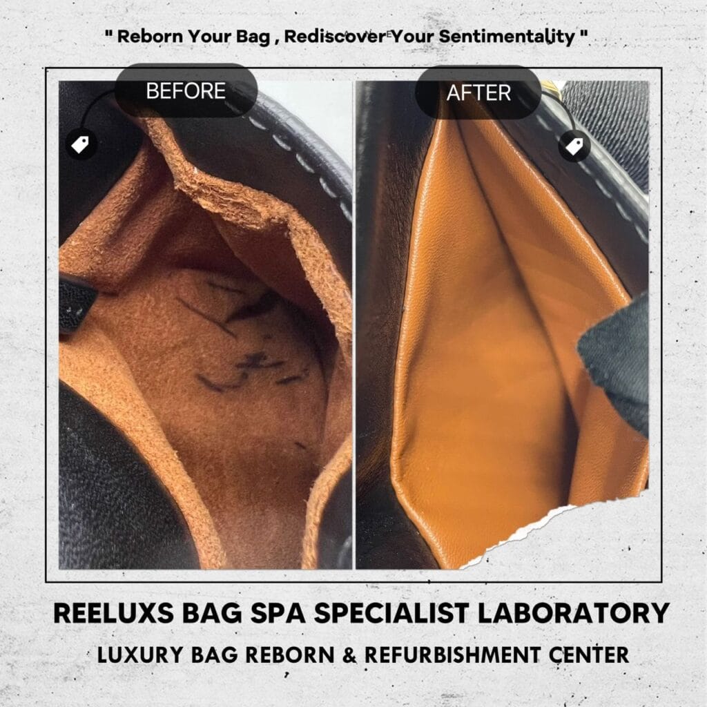 MONOGRAM LEATHER BACKPACK Inner Damaged — frame 4