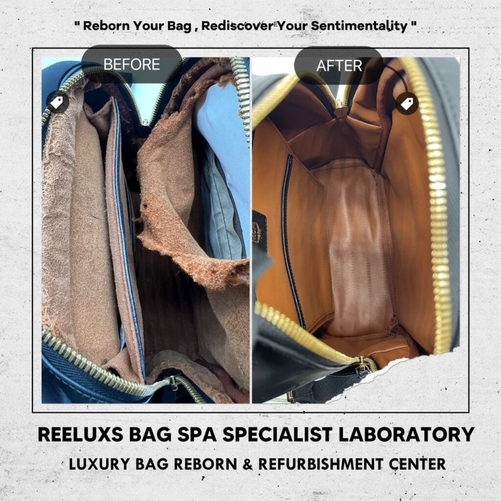 MONOGRAM LEATHER BACKPACK Inner Damaged — frame 5