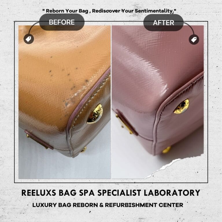 PRADA PATENT LEATHER BAG Color Oxidation Patent Leather Restoration
