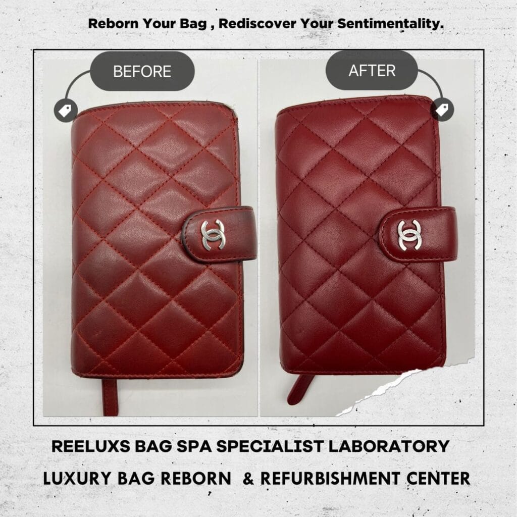 Wallet Restoration: Repairing Corner Damage & Color Fade — frame 1