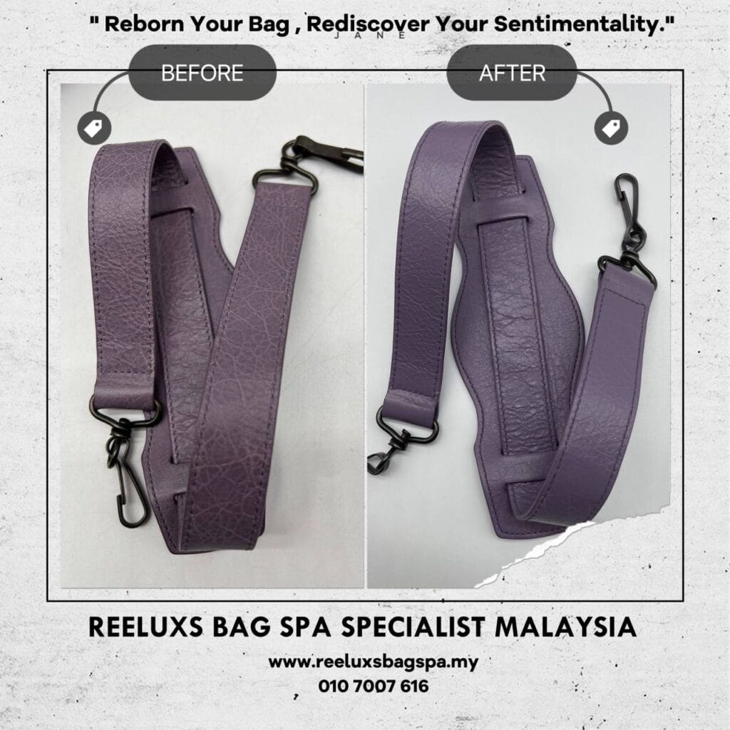 CITY SATCHEL PURPLE BAG Corner Dameged & Color Faded — frame 5