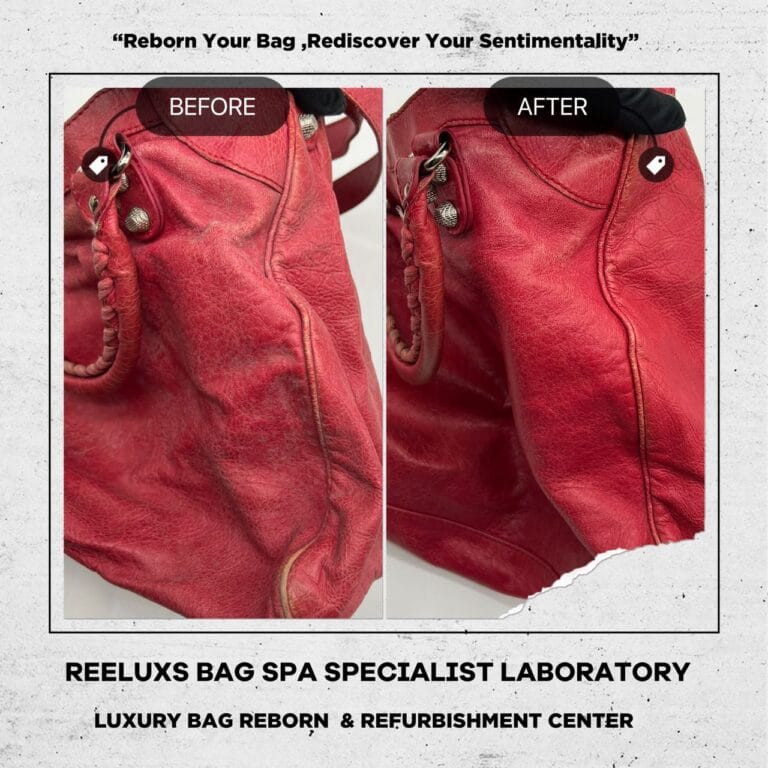 BALENCIAGA CLASSIC CITY AGED CALFSKIN LEATHER BAG Corner Damaged & Color  Faded Restoration