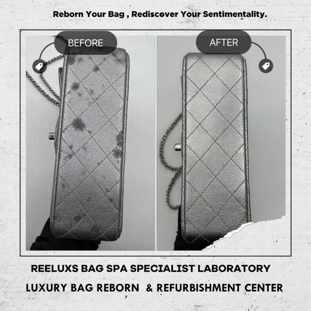 Mini Flap Bag With Top Handle Metallic Mold Oxidation — frame 1