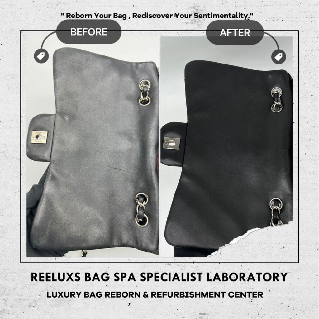 Lambskin Classic Jumbo Double Flap Bag Corner Damaged , Color Faded Restoration… — frame 9