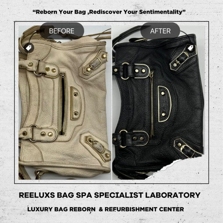 BALENCIAGA Classic Nano City 2way Hand Shoulder Bag Corner Damaged Color Faded Change To Black Restoration