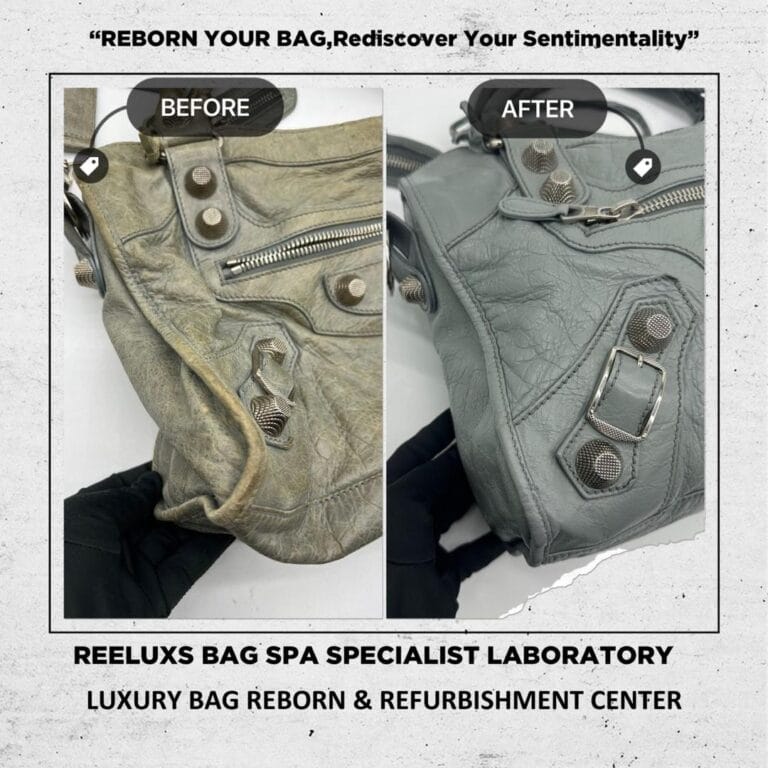 Balenciaga Leather Giant First 2Way Hand Bag Corner Faded Repair & Color Damaged Restoration