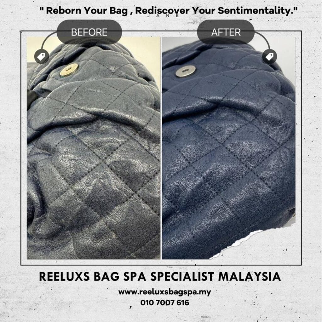 Chain Around Navy Medium Flap Bag Color Faded — frame 4