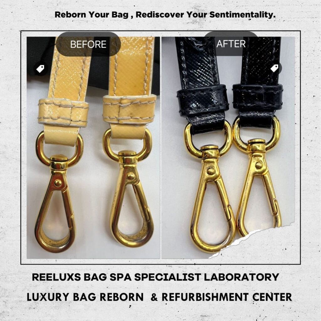 Bag Patent Leather Color Damaged Oxidation Yellow Color Change To Black — frame 4