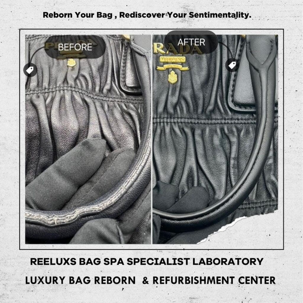 Hobo Bag Oil Edge Crack & Damaged Repairing Leather Scratch Color Faded Restoration — frame 17