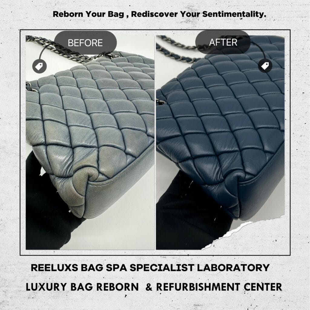 Crumpled Quilted CC Flap Bag Corner Damaged Color Faded — frame 4