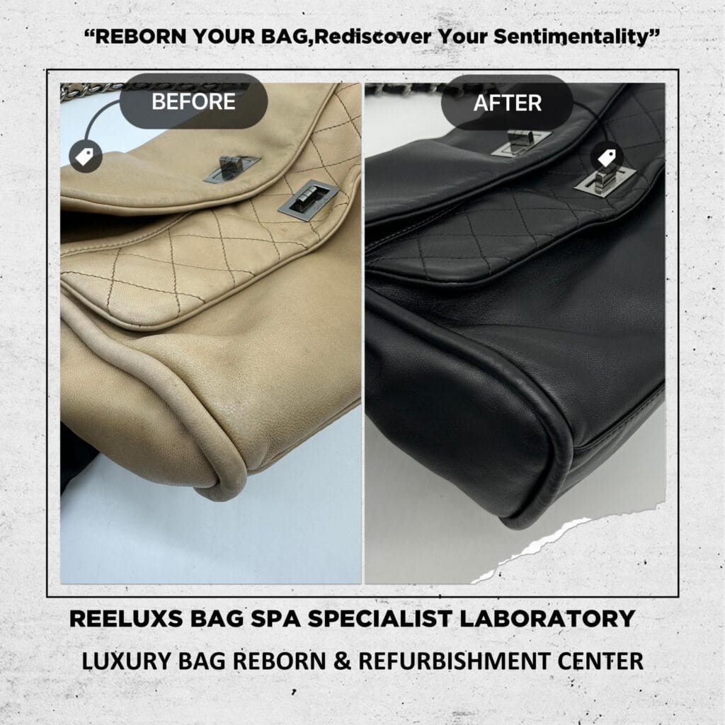Double Foldover Twist Closure Smooth Lambskin Tote Bag Black Stain Yellowish Problem… — frame 11