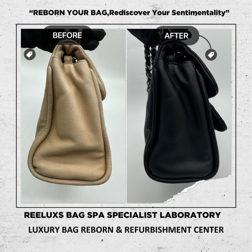 Double Foldover Twist Closure Smooth Lambskin Tote Bag Black Stain Yellowish Problem… — frame 3