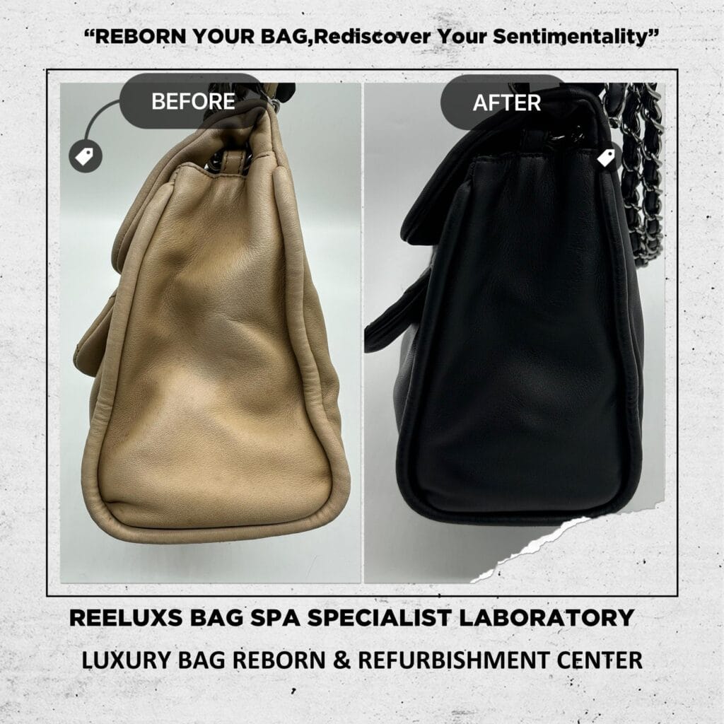Double Foldover Twist Closure Smooth Lambskin Tote Bag Black Stain Yellowish Problem… — frame 10