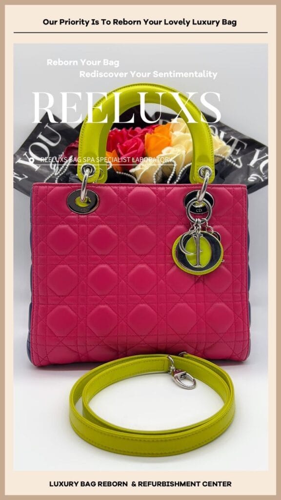CHRISTIAN DIOR Multicolor Cannage Quilted Lambskin Leather Medium Lady Dior Bag Corner… — frame 2