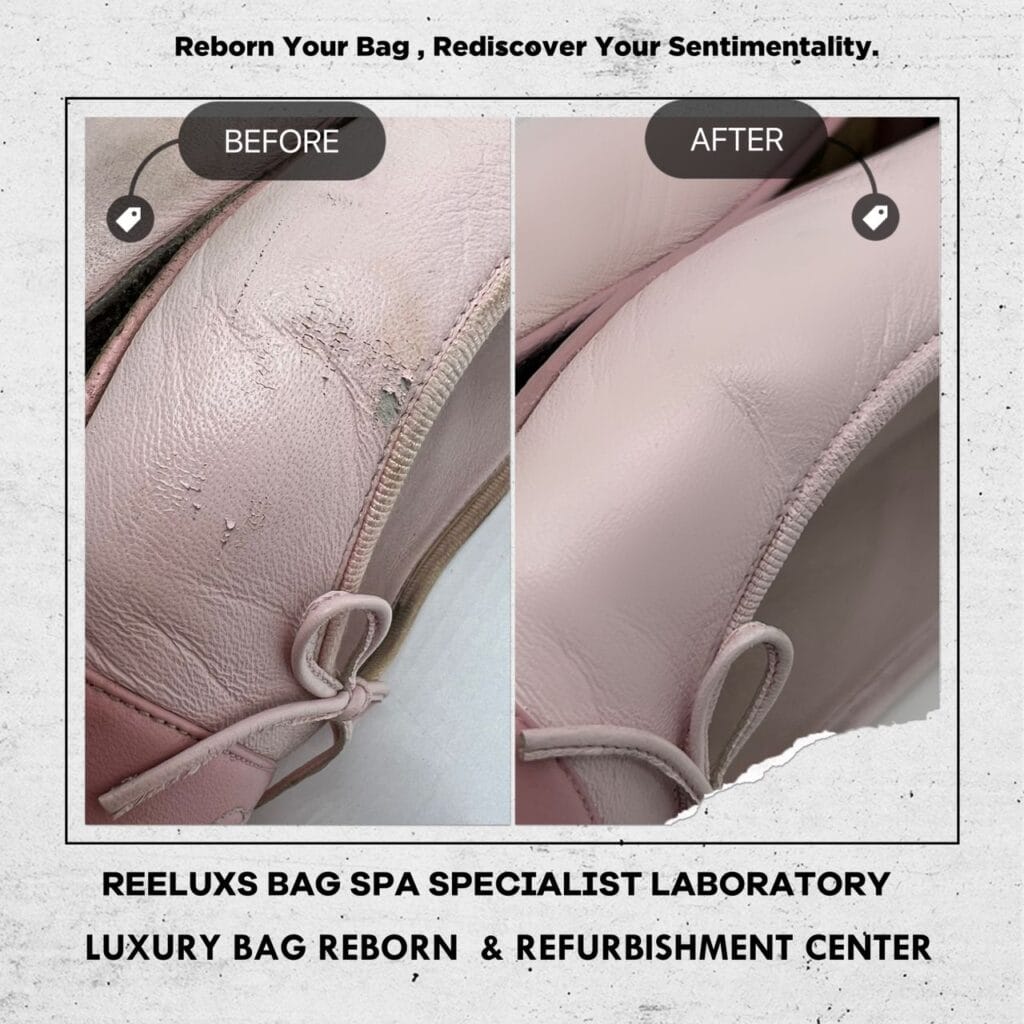 Pink Ballerinas Shoes Leather Scratch Peel Off Color Faded Restoration — frame 6