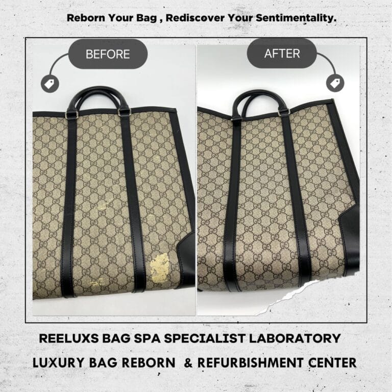 Gucci GG Supreme ToteDocument Bag Canvas Oxidation Leather Damaged Replacement & Refurbishment