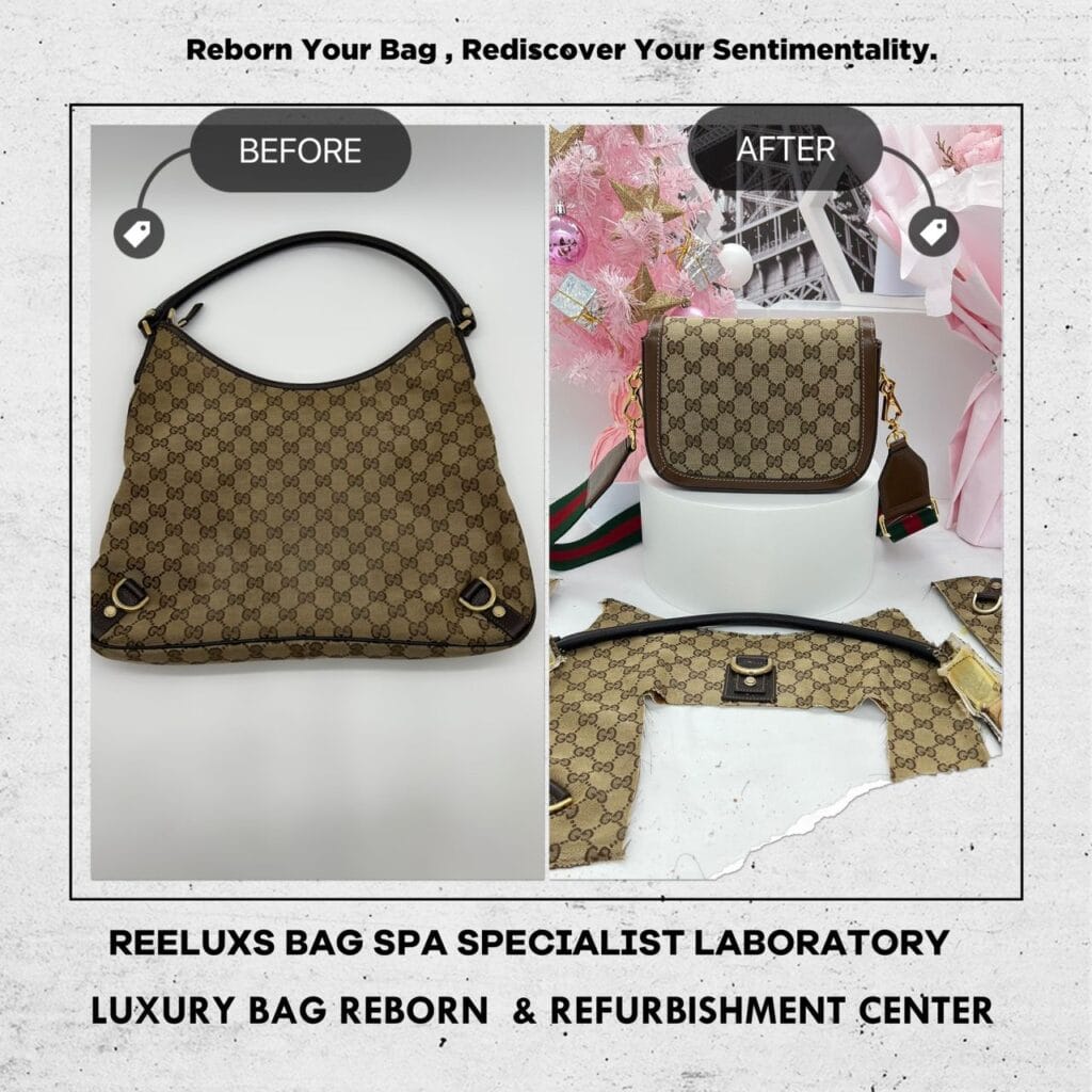 Hobo Bag Fabric Damaged Yellowish Problem Customized To Gucci Horsebit Mini Leather-Trimmed… — frame 3