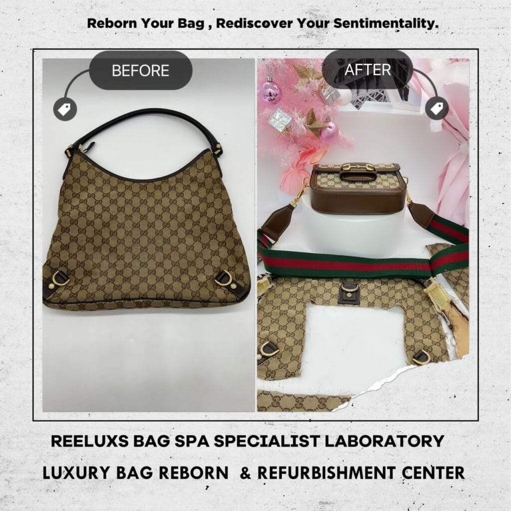 Hobo Bag Fabric Damaged Yellowish Problem Customized To Gucci Horsebit Mini Leather-Trimmed… — frame 6