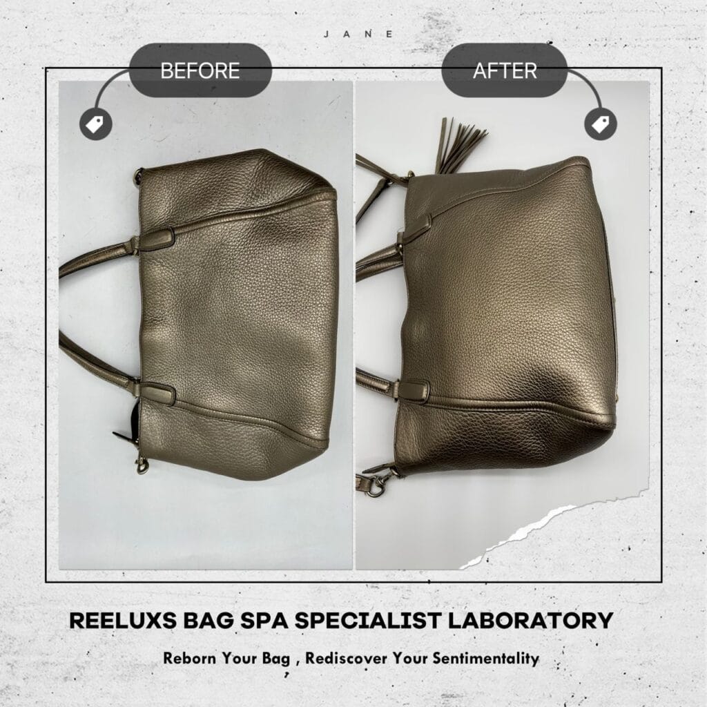 Soho Metallic Shoulder Bag Cleaning Corner Damaged Color Faded Metallic — frame 3