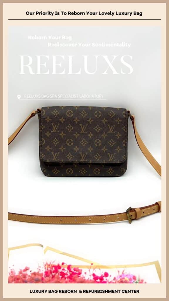 Musette Tango Monogram Shoulder Bag Cleaning Leather Hook Broken Long Strap Cracked Damaged Replacement — frame 2