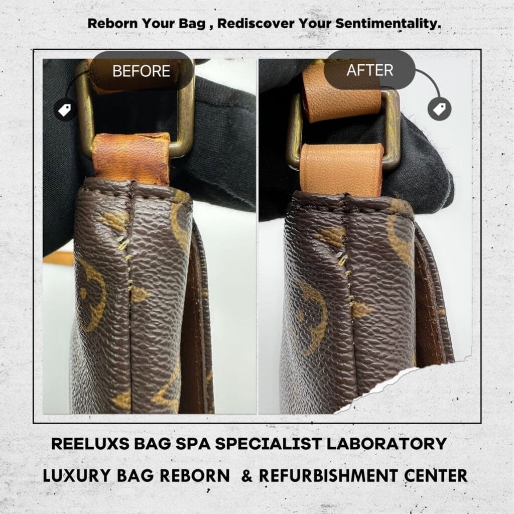 Musette Tango Monogram Shoulder Bag Cleaning Leather Hook Broken Long Strap Cracked Damaged Replacement — frame 5