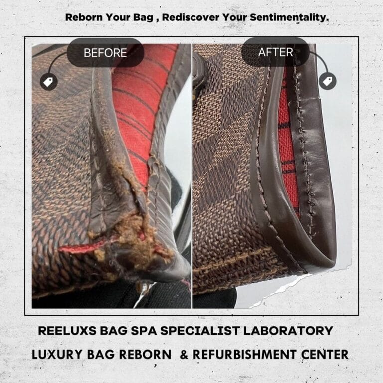 Louis Vuitton NEVERFULL DAMIER MM Entire Canvas & Leather Cracked Broken Damaged Oxidation Replacement & Refurbishment