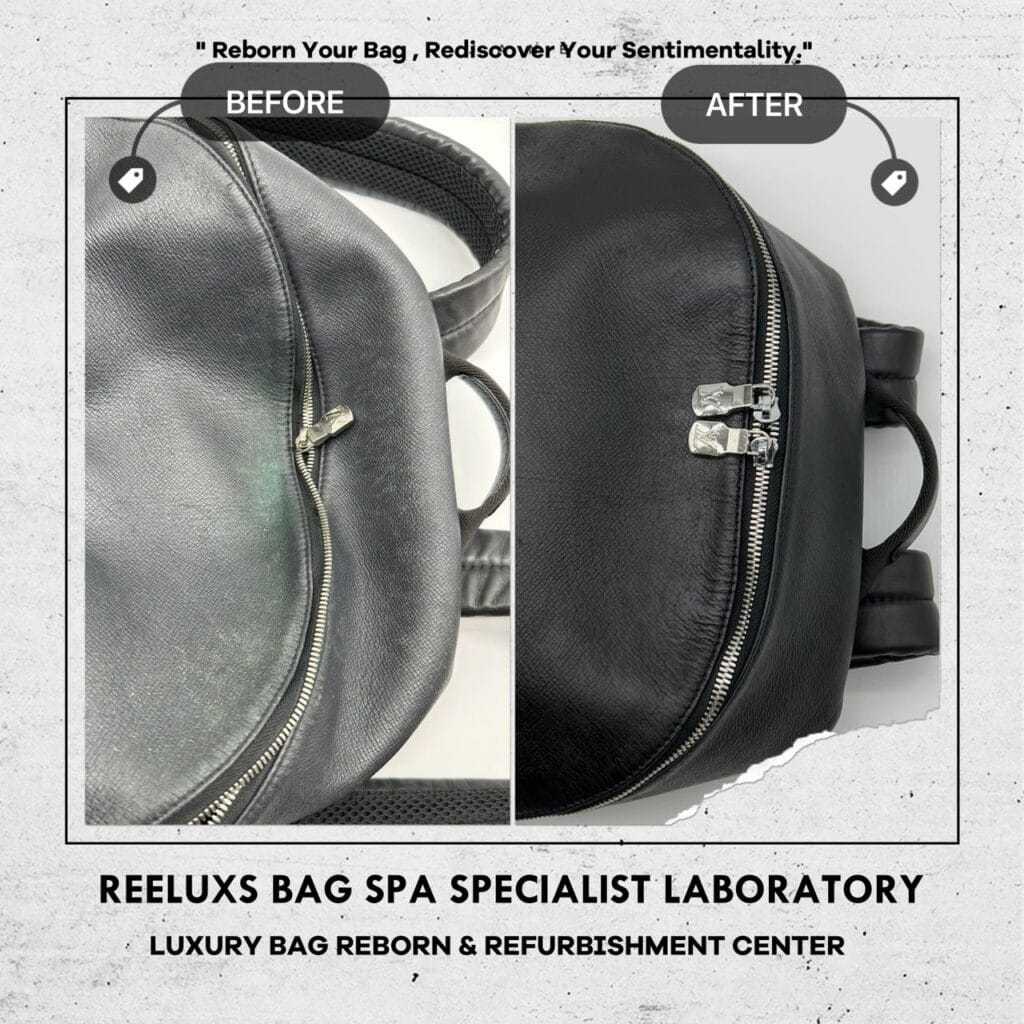 Taiga Apollo Backpack Cleaning Leather Peel Off Damaged Repair Zip Fabric Damaged… — frame 3