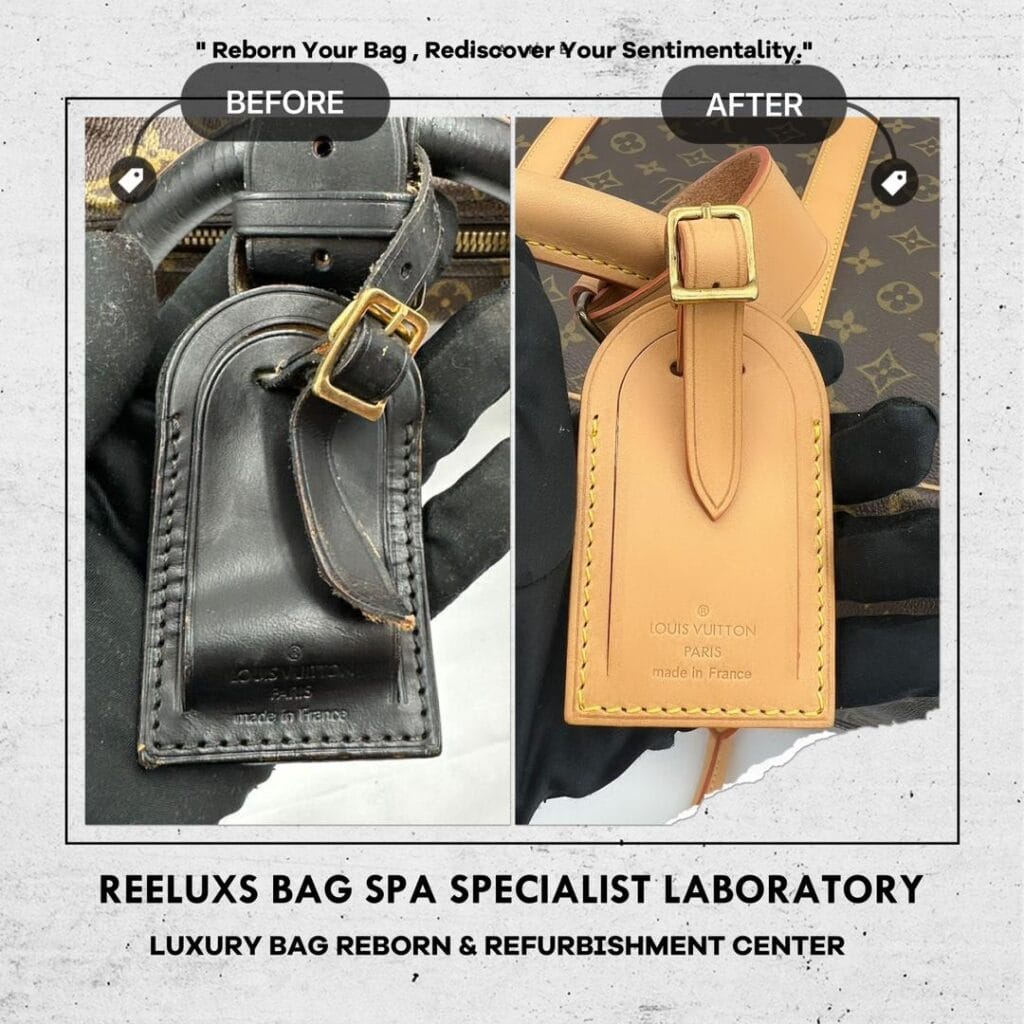 Louis Vuitton Monogram Boston Bag Entire Black Vachetta Leather Crack & Damaged… — frame 9
