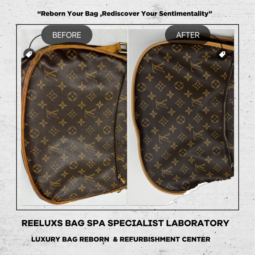 Monogram Canvas Menilmontant MM Bag Canvas Broken Damaged Vachetta Faded Cracked Stain… — frame 3