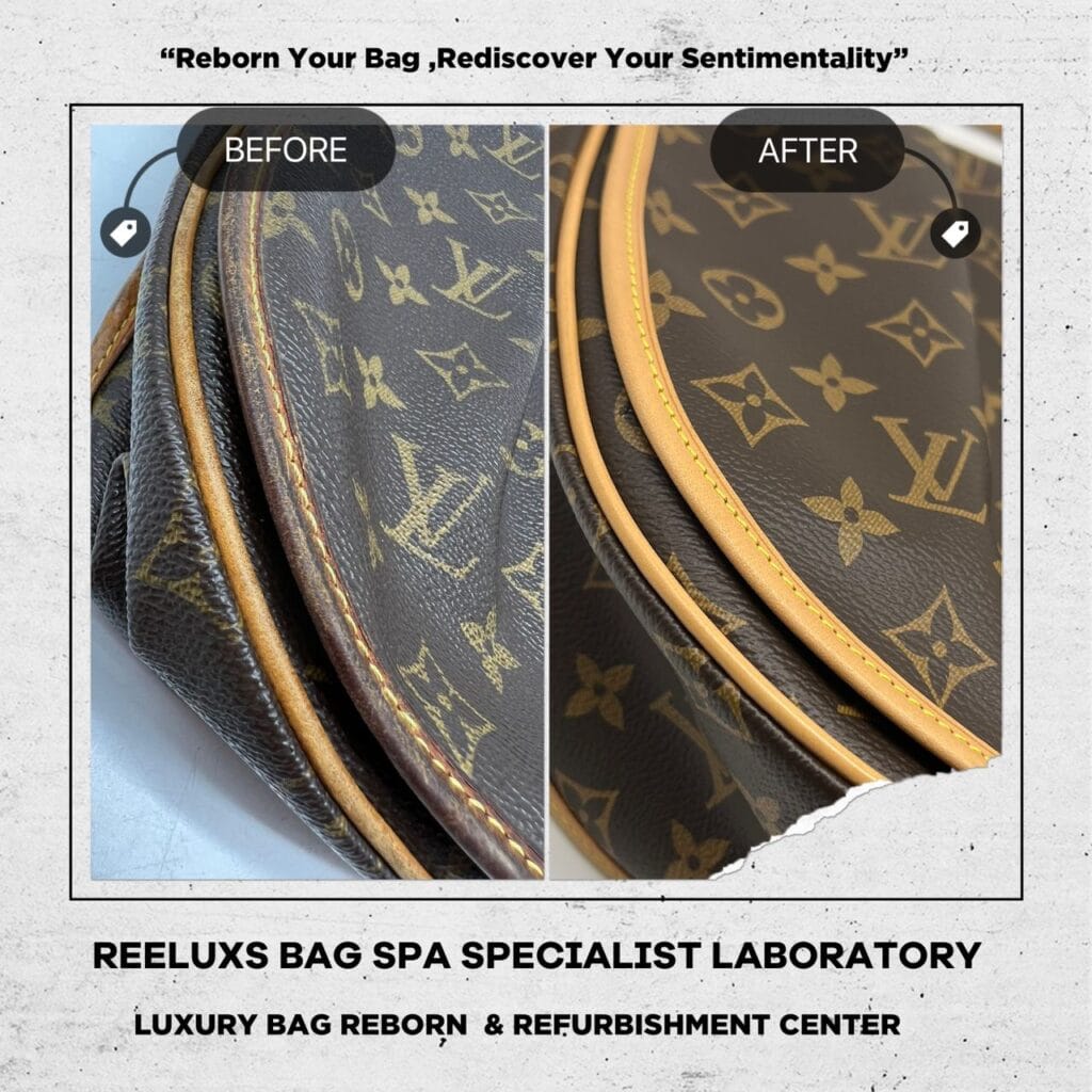 Monogram Canvas Menilmontant MM Bag Canvas Broken Damaged Vachetta Faded Cracked Stain… — frame 5