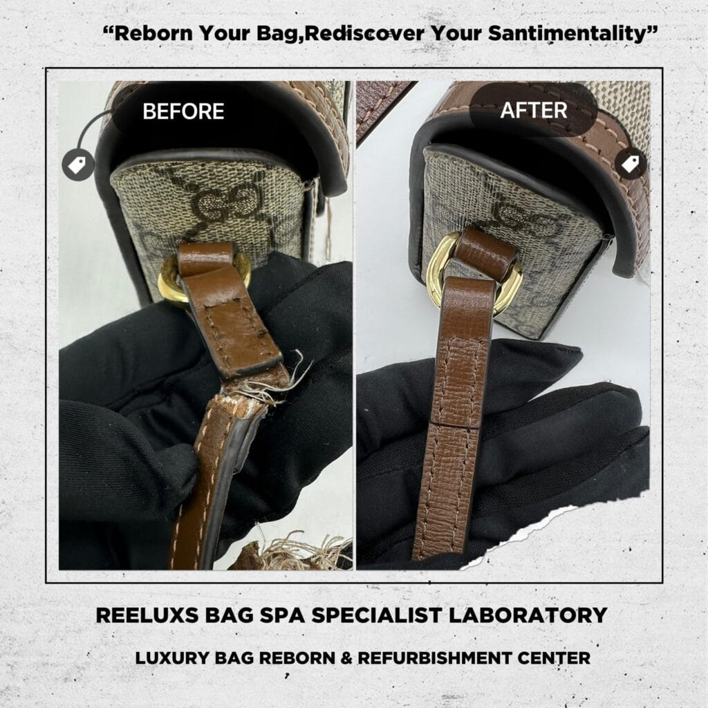 GG SUPREME Monogram Canvas Mini Horsebit Shoulder Bag Leather Bitten Damaged Canvas… — frame 5