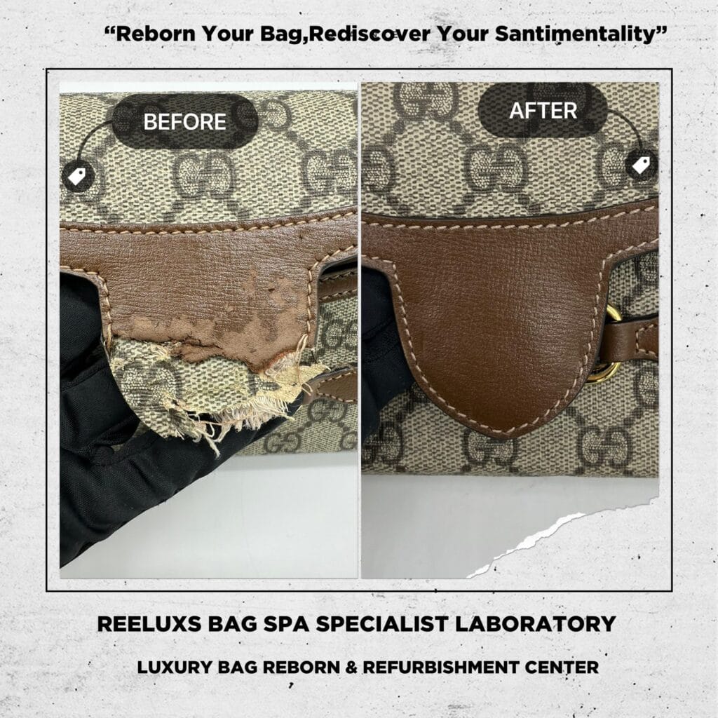 GG SUPREME Monogram Canvas Mini Horsebit Shoulder Bag Leather Bitten Damaged Canvas… — frame 7