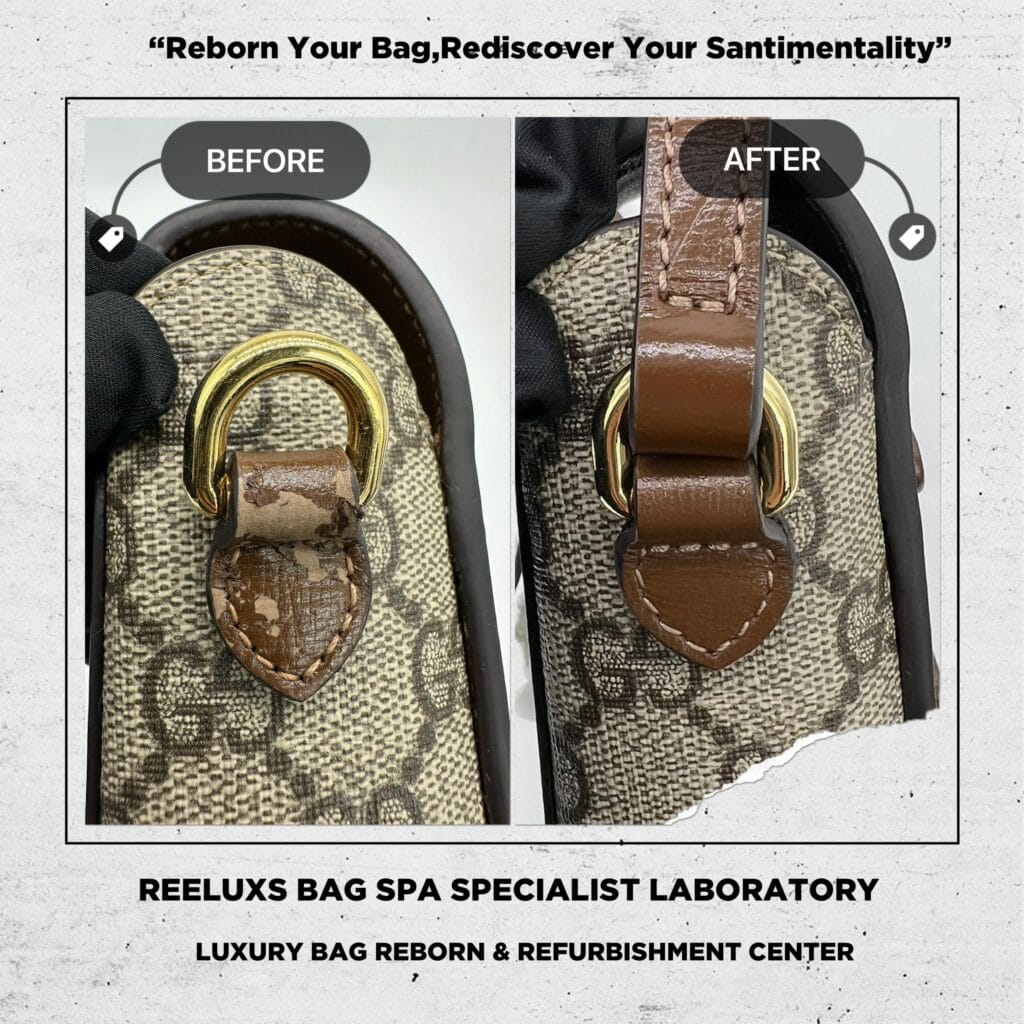 GG SUPREME Monogram Canvas Mini Horsebit Shoulder Bag Leather Bitten Damaged Canvas… — frame 8