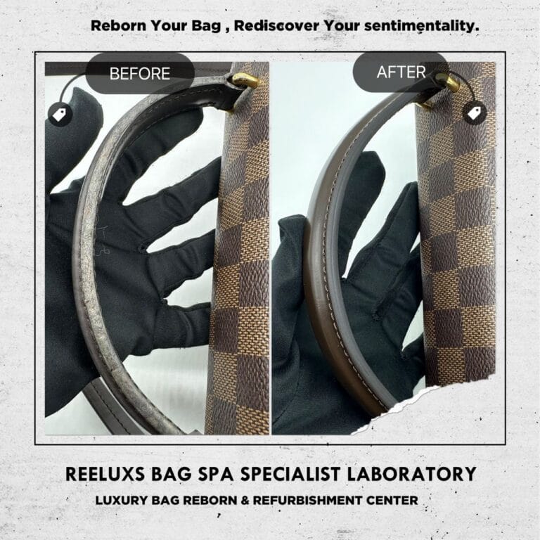 Louis Vuitton Damier Canvas Croisette Bag Handle Oil Edge Melted Sticky Problem Leather Faded Handle Replacement