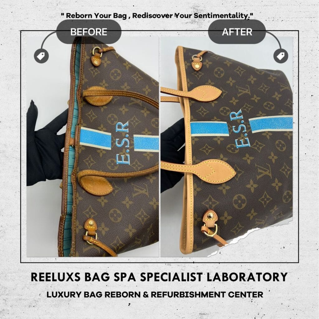 Neverfull Monogram Canvas Tote Bag Pocket Peel Off Removal & Entire Vachetta… — frame 5