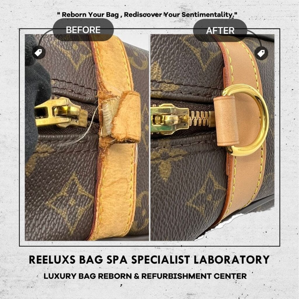 Louis Vuitton Monogram Icare Laptop Bag Entire Vachetta Crack & Damage Oxidation… — frame 3