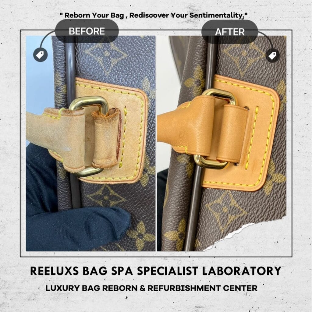 Louis Vuitton Monogram Icare Laptop Bag Entire Vachetta Crack & Damage Oxidation… — frame 6