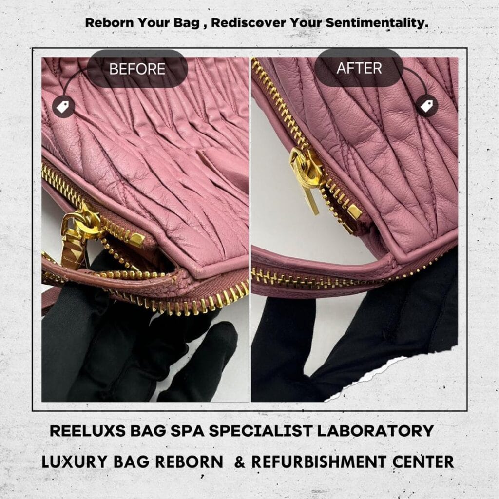 NEW MIU MIU Lambskin Pink Handbag Corner Peel Off Puller Leather Damaged… — frame 2