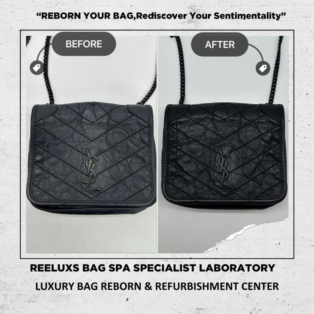 YSL Saint Laurent Niki WOC (Wallet on Chain) in Crinkled Leather all… — frame 2