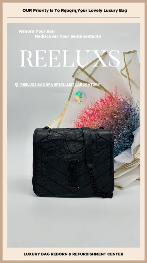 YSL Saint Laurent Niki WOC (Wallet on Chain) in Crinkled Leather all… — frame 6