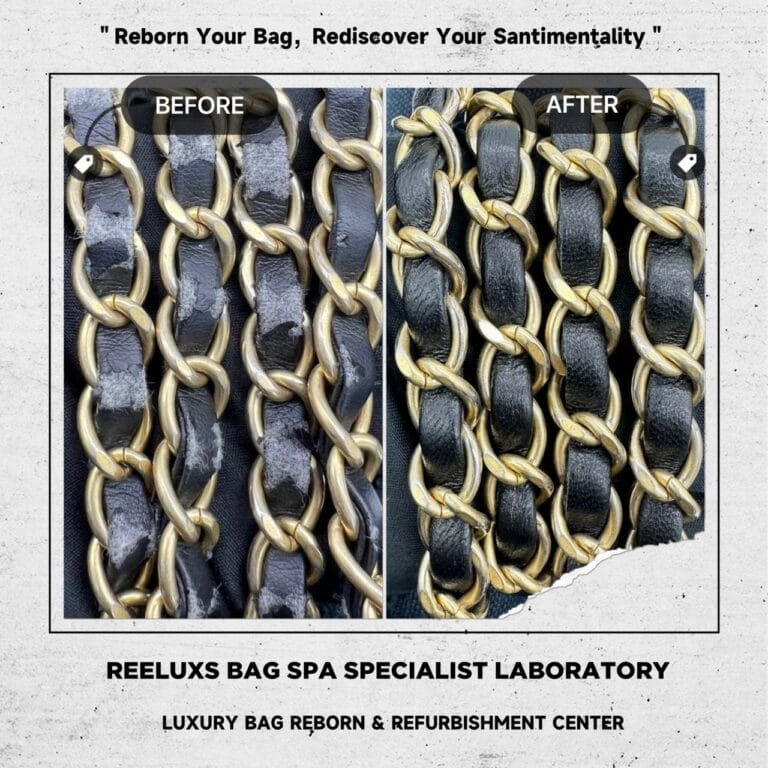 Chanel Black Chevron Patchwork Single Flap Bag Fabric Color Faded Chain Leather Peel Off Oxidation Replacement