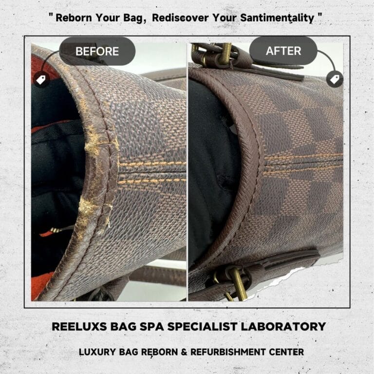 Louis Vuitton Damier Ebene Bucket PM Interior Inner Faded Leather Hook Tarnished Entire Vachetta Cracked & Broken Replacement