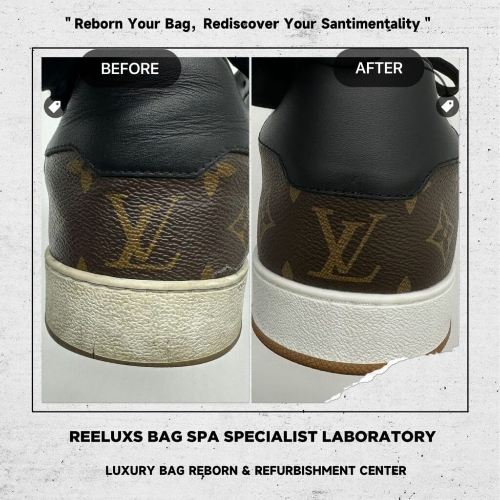 LOUIS VUITTON Rivoli White Grey Sneaker Ebene Side Sole Broken & Canvas… — frame 10